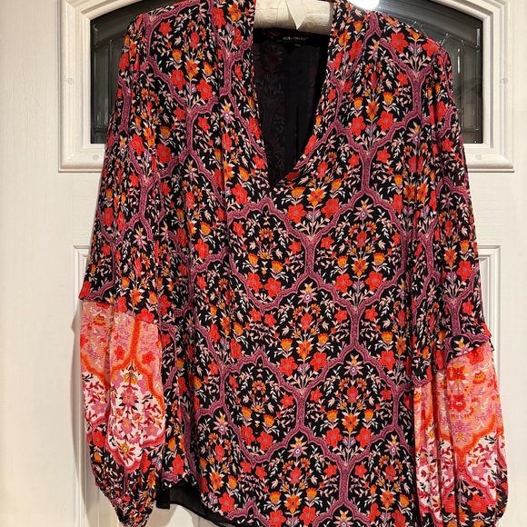 Kobi Halperin Azalea Flora Print Blouse, XL - Picture 1 of 5